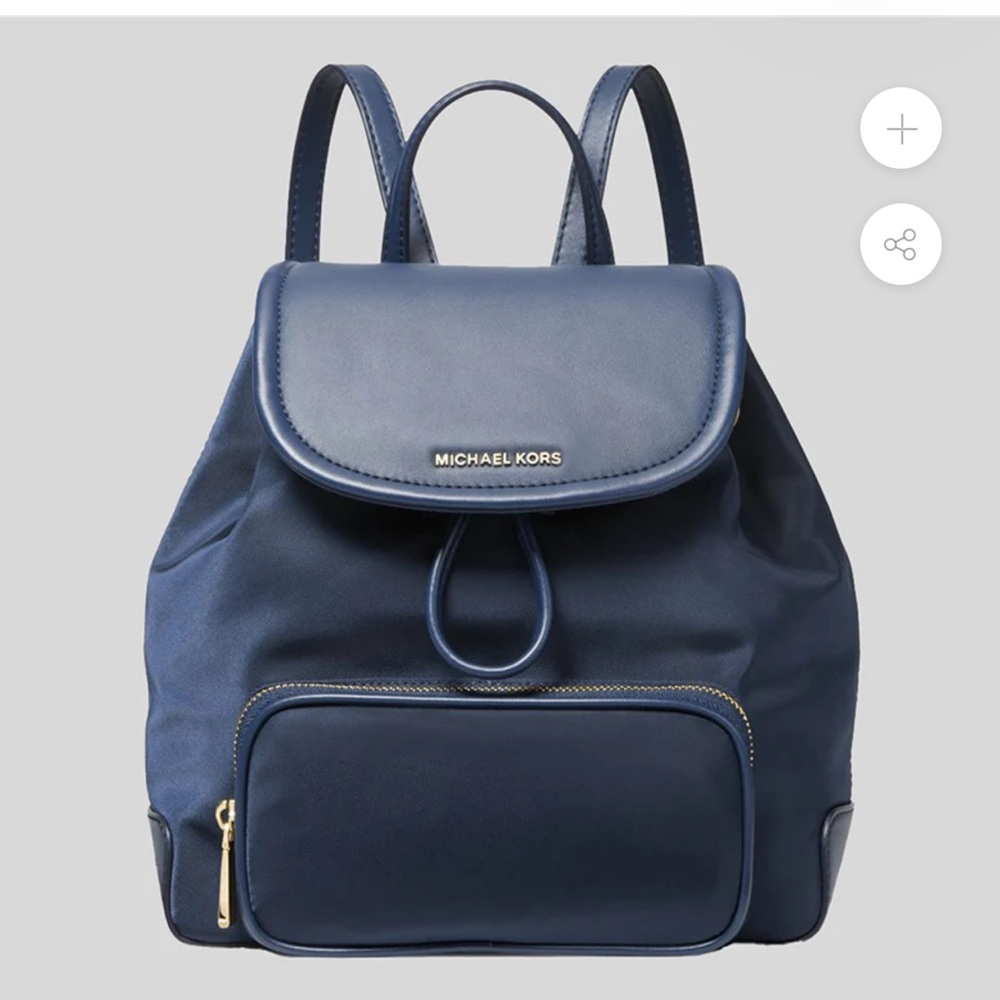 Michael Kors Cara Small Nylon Backpack- Navy